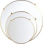 LONGWIN Hanging Wall Circle Mirror Decor Gold Geometric Mirror - Image 6