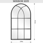 Dewfig Arched Window Wall Mirror, Decorative Mirror, Vanity Mirrors - Image 3