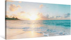 Goldfoilart Large Beach Sunset Canvas Wall Art - Image 2
