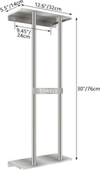 STWWO Bathroom Towel Storage for Bathroom, Wall Towel Rack for Rolled Towels - Image 4