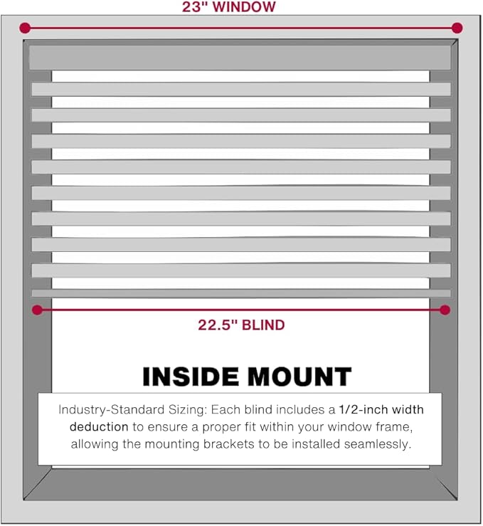 LOTUS & WINDOWARE Cordless 1" Vinyl Blind, Room Darkening, Horizontal Blinds - Image 4