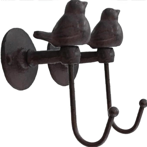 2PCS Cast Iron Hooks 520013 Songbird Wall Hook by Neletao