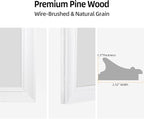 24" x 36" Rustic Wooden Framed Wall Mirror - Image 4