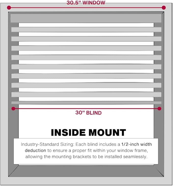 LOTUS & WINDOWARE Cordless Mini Blind, 30.5" Wide x 60" Long - Image 4