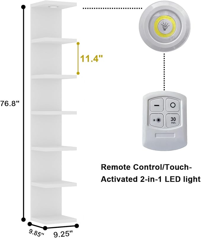 LitaEther Versatile 7 Tier Wall Shelf Unit, Display Floating Shelf - Image 3