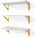 Fixwal Floating Shelves for Wall, Wood Wall Mounted Shelves for Bedroom by Fixwal