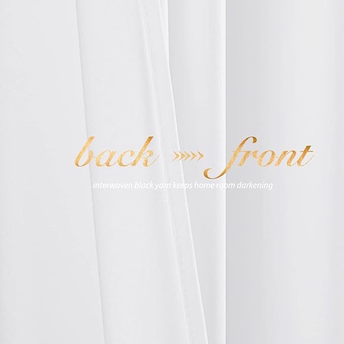 NICETOWN White Velvet Curtains and Drapes 12 ft Long, Extra Long Elegant Wall - Image 4