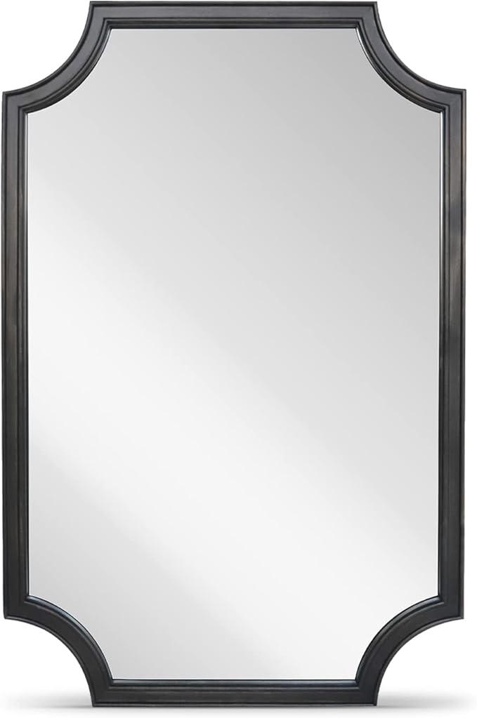 WallBeyond 24" x 36" Full Scalloped Corners Arch Rectangle Wall Mirror - Image 3