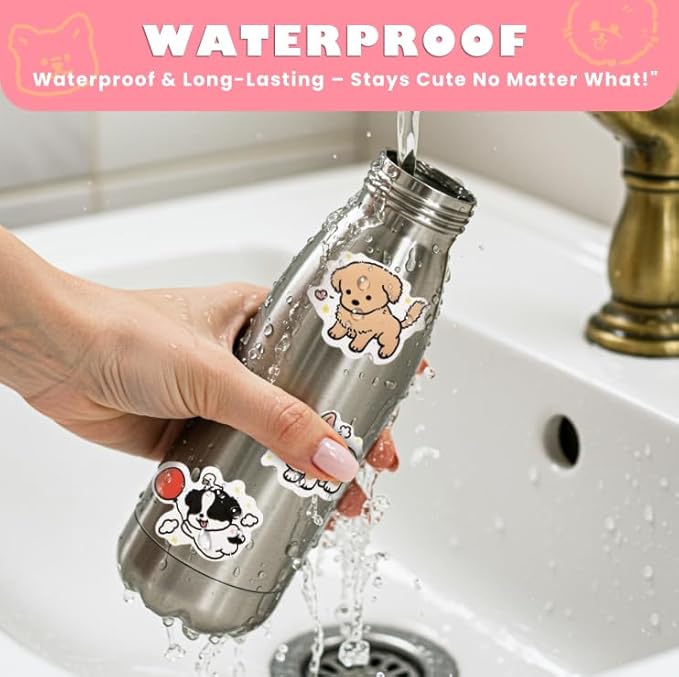 Cute Stickers for Kids - 70pc Sticker Pack - Kawaii Stickers for Teens Waterproof Vinyl Stickers for Water Bottles, Scrapbook, Laptops - Easter Basket Essentials Stuffers Gifts