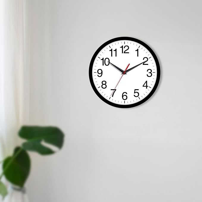 Rohioue Wall Clock Modern 8 Inch Battery Operated Silent Non Ticking Small - Image 4