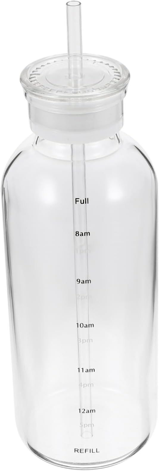 High Borosilicate Glass Beverage Cup with Straw and Dual Lids Portable Transparent Juice Bottle for Home Office Cafe Use Easy-clean Glass Mug with Brush