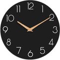 cicininc Wall Clock, 14 Inch Wooden Silent Non-Ticking, Decorative Battery by CICININCOfficial