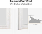 36 x 48 Rustic Wooden Framed Wall Mirror - Image 4