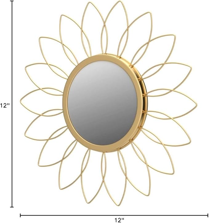 3 Pack Metal Mirrors for Wall Sunburst Wall Mirrors Home Décor Decorative - Image 8