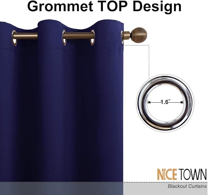 NICETOWN Blackout Wide Sliding Door Curtains - Image 2