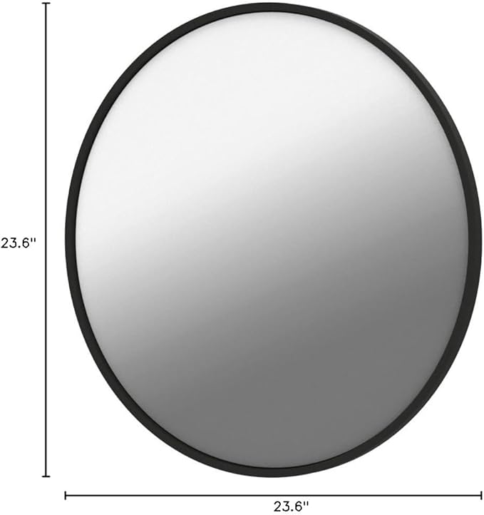 HARRITPURE Round Mirror 24 Black Wall Mounted Circle Mirrors Vanity Mirror - Image 10