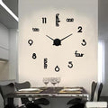Large Modern Art Deco Wall Clock Silent Acrylic Unique Decorative Wall Clocks by Unknown