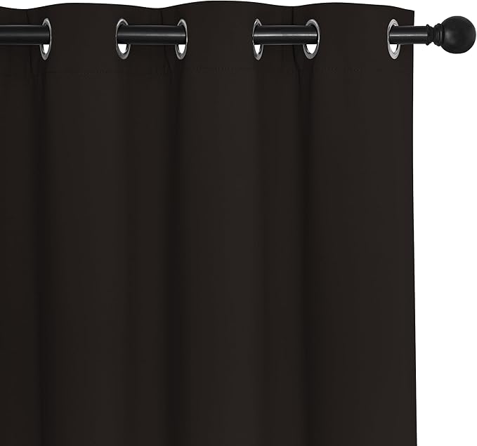 NICETOWN Toffee Brown Blackout Curtains - Image 7