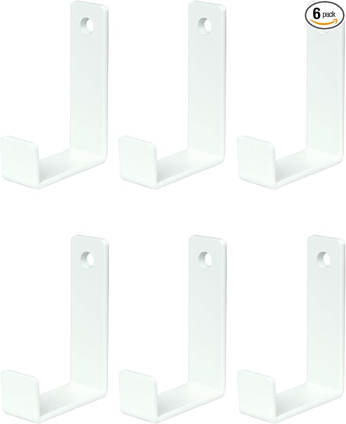 Piffny 6 Pack Heavy Duty Steel Essential Style Wall Hooks by Piffny