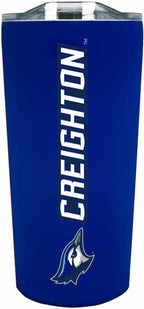 Campus Colors NCAA Stainless Steel Tumbler perfect for Gameday - 18 oz - Double Walled - Keeps Drinks Perfectly Insulated (Creighton Bluejays - Blue)