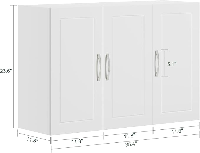 SoBuy Wall Cabinet Laundry Room, Medicine Cabinet - Image 3