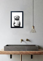 Framed Animal Bathroom Wall Art, Funny Bathroom Wall Decor, Toilet Paper in - Image 9
