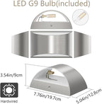 Aipsun Nickel Modern LED Wall Sconce Hardwired Indoor Wall Lights 1 Pack Up and - Image 4