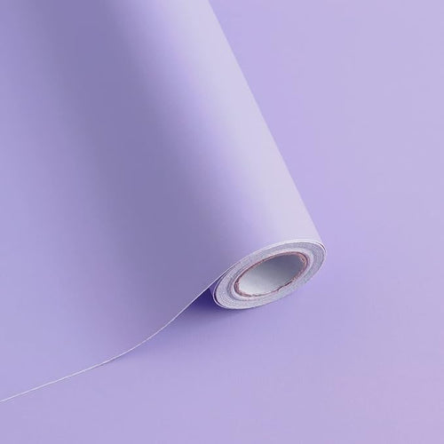 197"x17.7" Purple Peel and Stick Wallpaper Solid Color Wall Paper Contact Paper by SAFIYYA