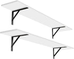DINZI LVJ Long Wall Shelves, 47.3Inch Wall Mounted Shelves Set of 2, Extra by DINZILVJ