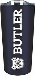 Campus Colors NCAA Stainless Steel Tumbler perfect for Gameday - 18 oz - Double Walled - Keeps Drinks Perfectly Insulated (Butler Bulldogs - Navy)