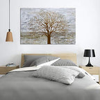 Yihui Arts Hand Painted Abstract Tree Painting - Image 8