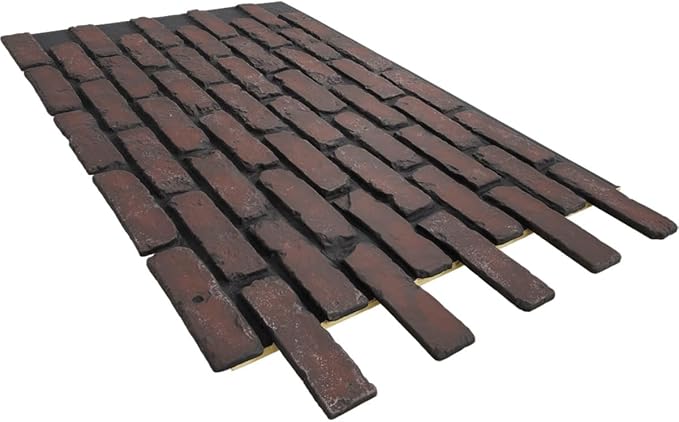 EverStone Aged Brick Faux Brick Panel, 46 7/8"W x 27"H x 1 1/4"D, Cinder Color - Image 6
