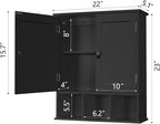 TaoHFE Black Bathroom over the Toilet Storage Cabinet, Wall Medicine Cabinet - Image 2
