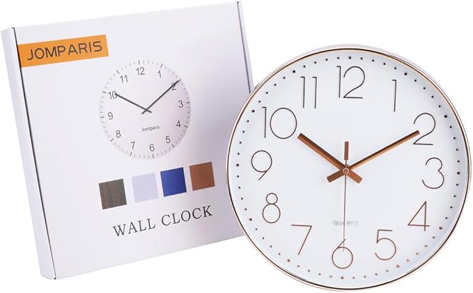 jomparis 12 Inch Battery Operated Silent Non-Ticking Wall Clock, Quality Quartz - Image 7