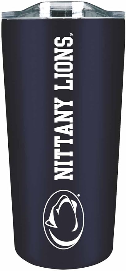 Campus Colors NCAA Stainless Steel Tumbler perfect for Gameday - 18 oz - Double Walled - Keeps Drinks Perfectly Insulated (Penn State Nittany Lions - Navy)