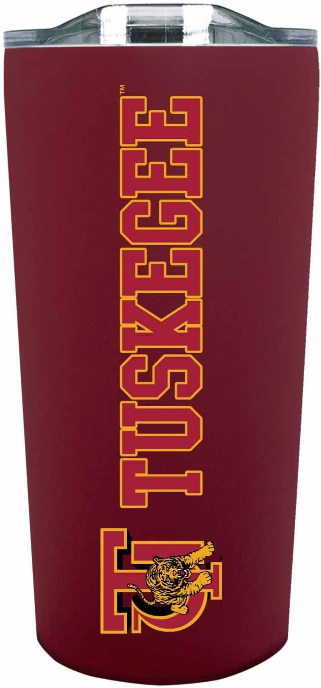 Campus Colors NCAA Stainless Steel Tumbler perfect for Gameday - 18 oz - Double Walled - Keeps Drinks Perfectly Insulated (Tuskegee University - Maroon)