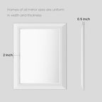 Amorho Bathroom Mirror, 72 X36 Inch White Thick Metal Framed Wall Mirrors - Image 7