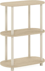 Furinno Turn-N-Tube No Tools 3-Tier Modern Oval Side Display Rack, Bauhaus - Image 6