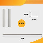 OUZUGIE 8-Pack 57 Inches, WPC Slat Wall Panel Trim, Corner Guard - Image 2