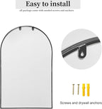 Dewfig Arched Window Wall Mirror, Vanity Mirrors - Image 5