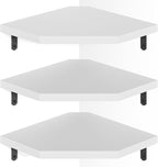 Alsonerbay Corner Wall Shelf Set of 3 Corner Shelf Wall Mount, Solid Wood by Alsonerbay