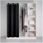 Joydeco Blackout Door Curtain for Doorway Privacy 96 Inches Long, Grommet - Image 3