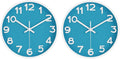 HIPPIH Wall Clock 2 Pack, 10 Inch Modern Wall Clocks Battery Operated, Non by HIPPIH