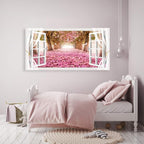 AH40162 Wall Art CanvasTrees and Pink Rose Paintings Printed Pictures Stretched - Image 5