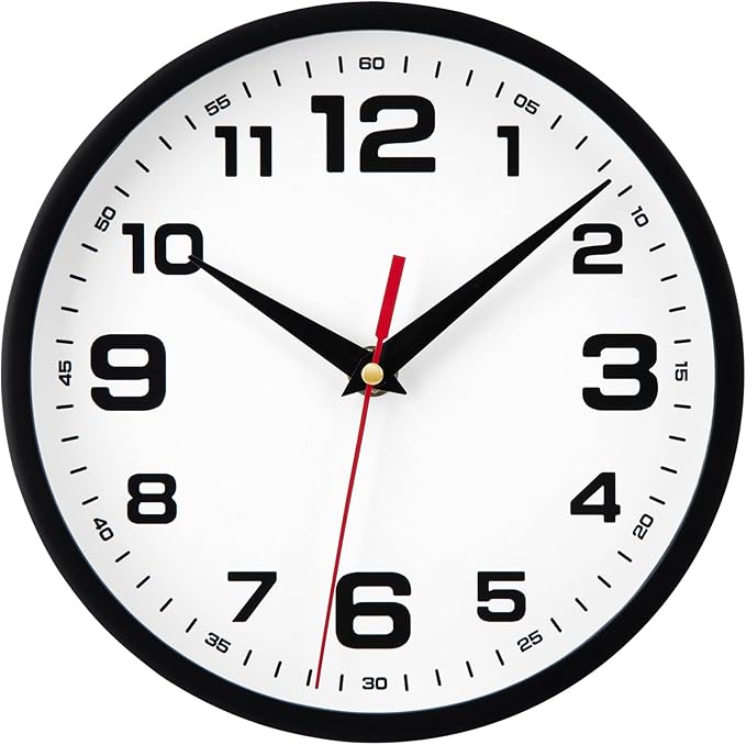14 Inch Wall Clock Silent Non-Ticking Modern Clocks Battery Operated Large by Warminn