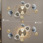 Large Metal Wall Clocks with Led Light, Silent Creative Decorative Clock - Image 2