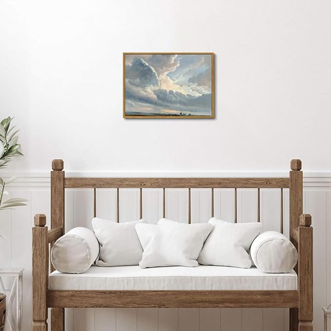OIQArtOIQ Vintage Landscape Canvas Wall Art Framed Natural Scenery Painting - Image 6