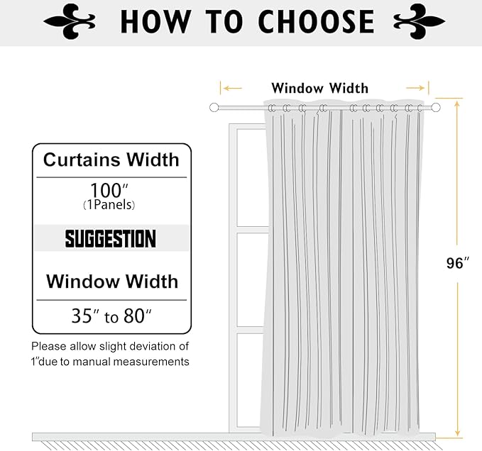 ChrisDowa Room Divider Curtain 96 Inches Long, Wide Blackout Sliding Door - Image 6