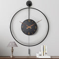 Pytha Sight Large Modern Wall Clock, 34.6×24 Inch Big Metal Minimalist Arabic by Pytha+Sight