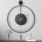 Pytha Sight Large Modern Wall Clock, 30.7× 20 Inch Big Metal Minimalist Arabic by Pytha+Sight